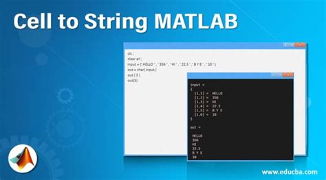 1 Link Translate You have this in the documentation. . Cell to string matlab